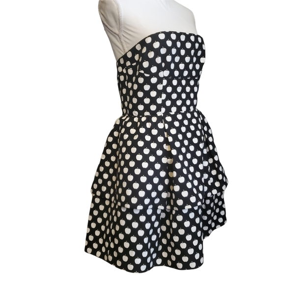 Kate Spade Apple Strapless Peplum Tiered Dress - Picture 5 of 13